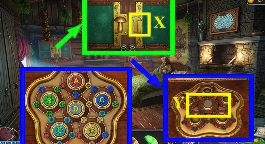 Legendary Tales 3, chapter 2: Mitten chip puzzle — scene and mechanism