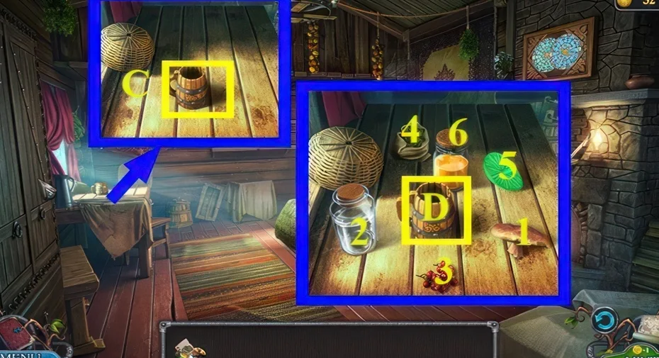 Legendary Tales 3, chapter 2: Ingredient order puzzle — scene and mechanism