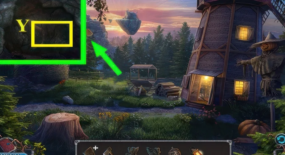 Legendary Tales 3, chapter 4: Lit lantern puzzle — scene and mechanism