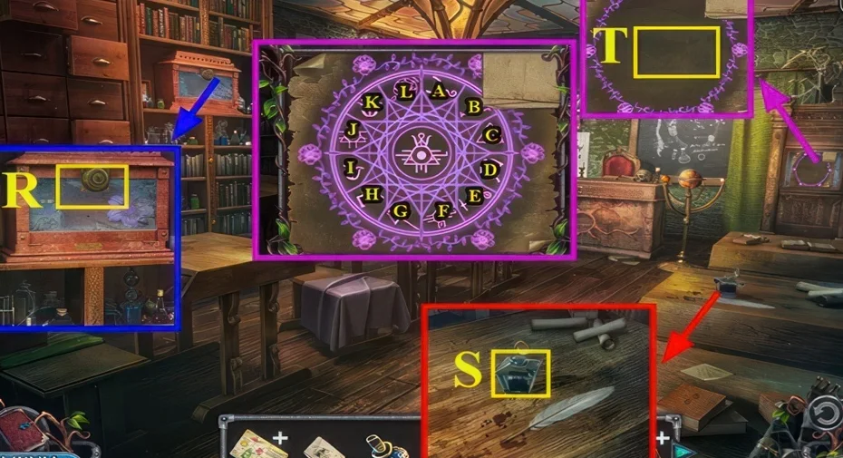 Legendary Tales 3, chapter 4: Magic ink puzzle — scene and mechanism