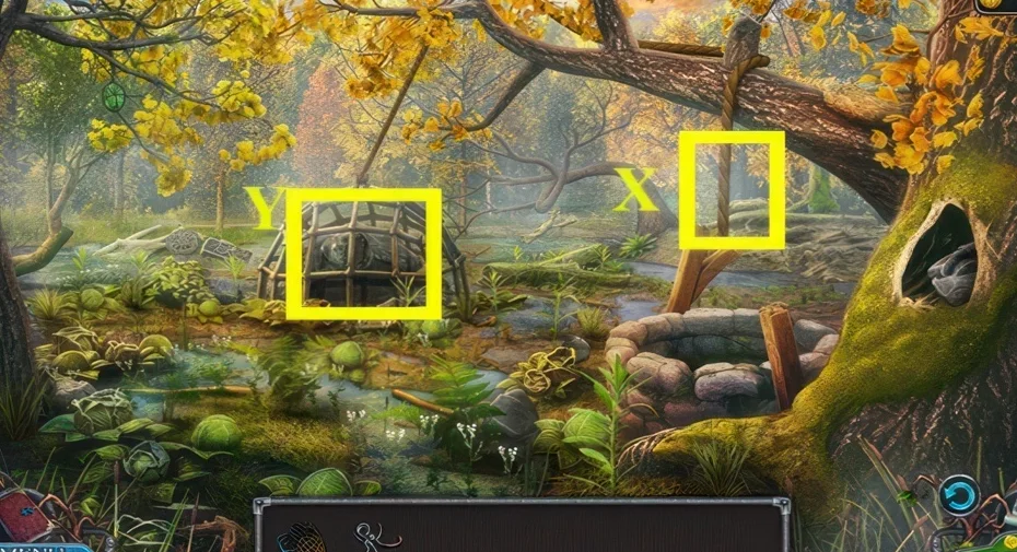 Legendary Tales 3, chapter 5: Net puzzle — scene and mechanism