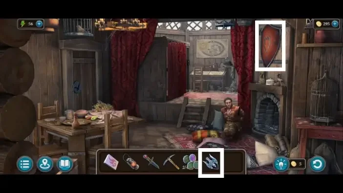 Legendary Tales 4, chapter 2: Shield Puzzle — scene and mechanism