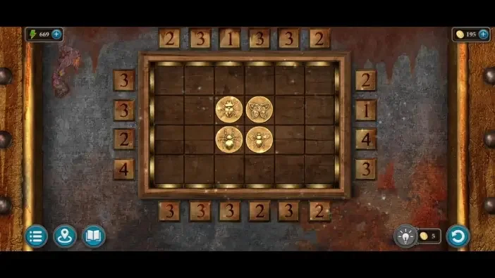 Legendary Tales 4, chapter 2: Chest Insect Puzzle — puzzle diagram