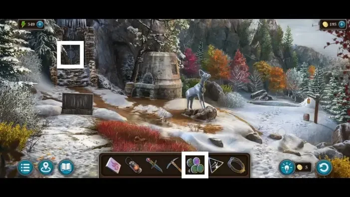 Legendary Tales 4, chapter 2: Cave Gate Puzzle — scene and mechanism