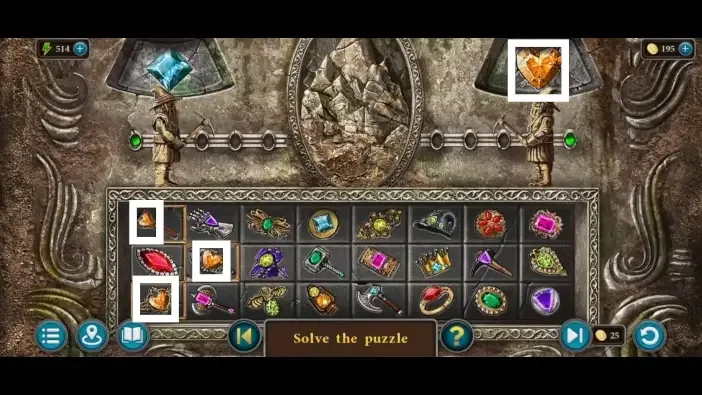 Legendary Tales 4, chapter 2: Cave Puzzle — puzzle diagram