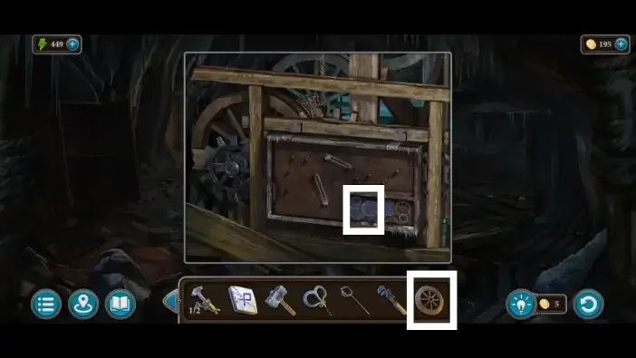 Legendary Tales 4, chapter 2: Gears Puzzle — scene and mechanism