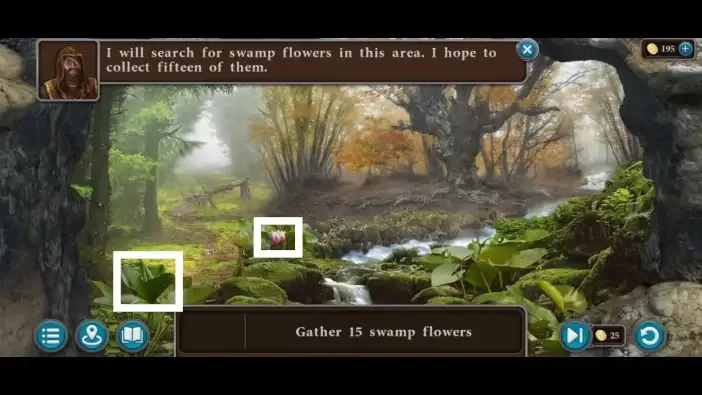 Legendary Tales 4, chapter 2: Fifteen Swamp Flowers — scene and mechanism