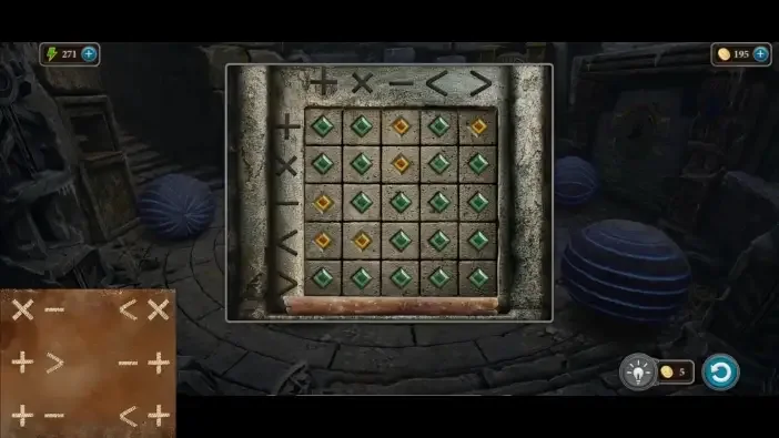 Legendary Tales 4, chapter 2: Mathematical Symbols Puzzle — puzzle diagram
