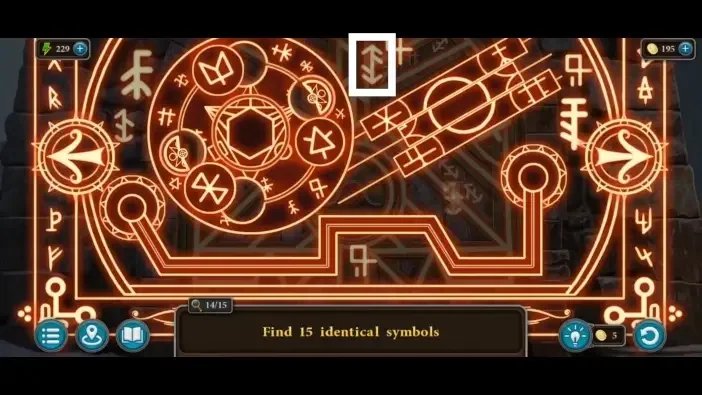 Legendary Tales 4, chapter 2: Tower Door Rune Puzzle — puzzle diagram
