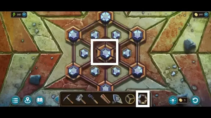 Legendary Tales 4, chapter 2: Tower Floor Puzzle — scene and mechanism