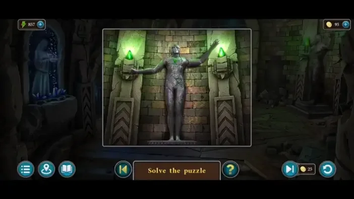 Legendary Tales 4, chapter 2: Statue Pose Puzzle — puzzle diagram