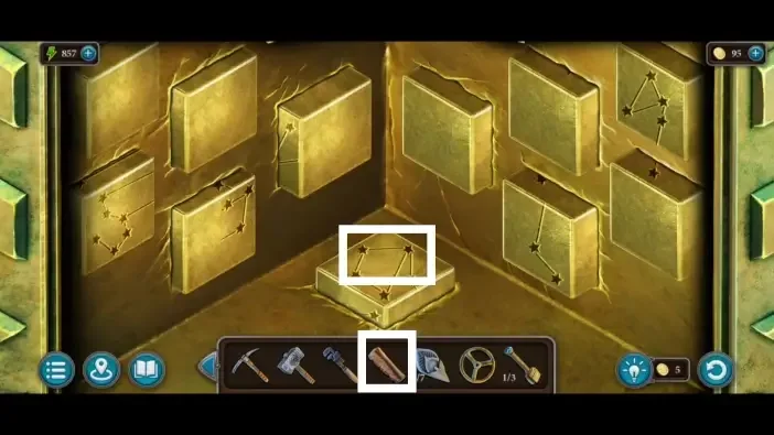 Legendary Tales 4, chapter 2: Oracle Door Constellation Lock — scene and mechanism