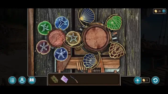 Legendary Tales 5, chapter 2: Beach Door Symbol Puzzle — puzzle diagram