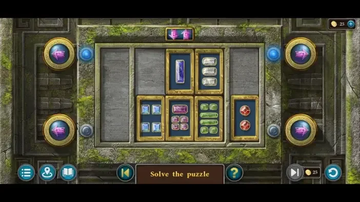 Legendary Tales 5, chapter 2: Forest Ruins Emerald Leaves Puzzle — puzzle diagram