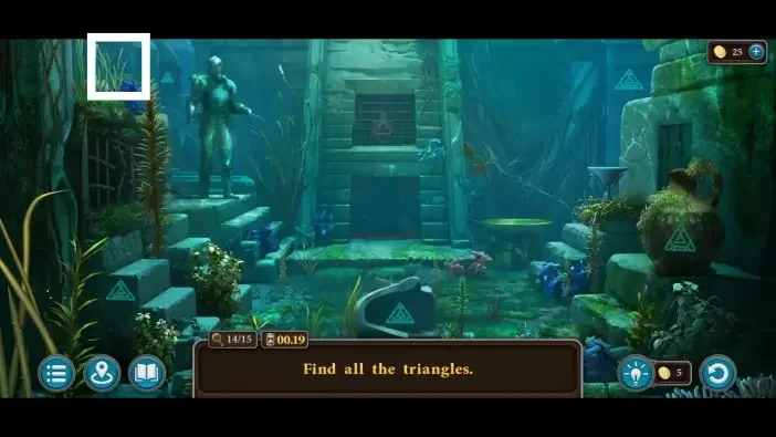Legendary Tales 5, chapter 2: Diving Triangle Puzzle — puzzle diagram