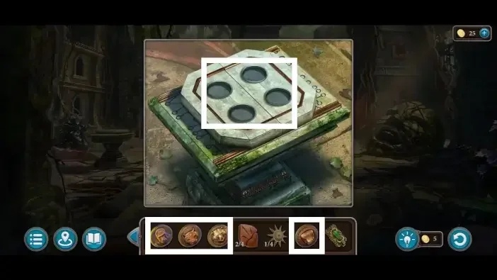 Legendary Tales 5, chapter 2: Medallions Puzzle — scene and mechanism