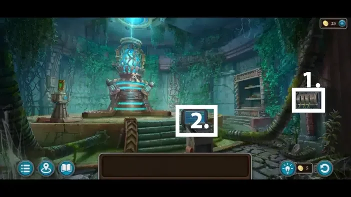 Legendary Tales 5, chapter 2: Reactors Hall Control Panel Puzzle — scene and mechanism