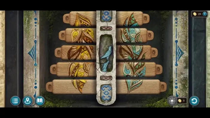 Legendary Tales 5, chapter 3: Bridge monument feather puzzle — puzzle diagram