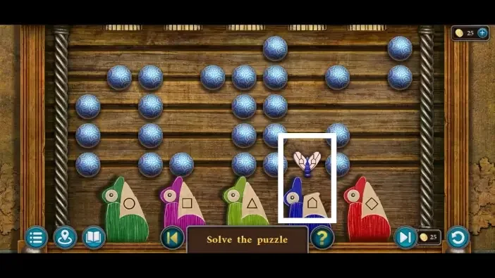 Legendary Tales 5, chapter 3: Boat chest fly puzzle — puzzle diagram