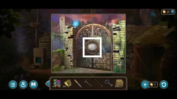 Legendary Tales 5, chapter 3: Bridge gate pattern puzzle — scene and mechanism