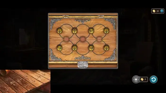 Legendary Tales 5, chapter 3: Hut arrow box puzzle — puzzle diagram