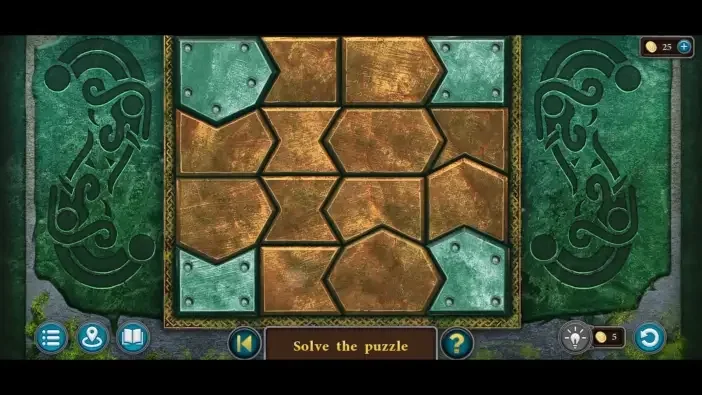 Legendary Tales 5, chapter 3: Head statue snake puzzle — puzzle diagram