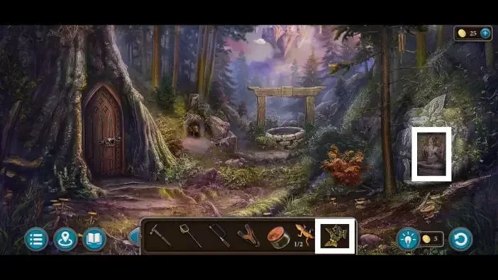 Legendary Tales 5, chapter 3: Well statue butterfly puzzle — scene and mechanism