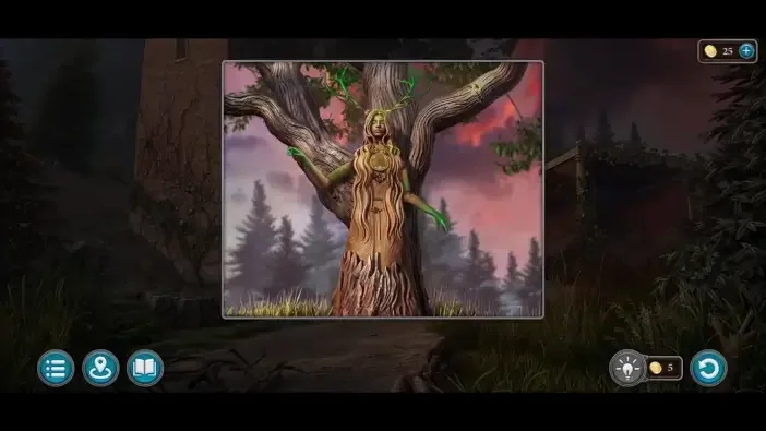 Legendary Tales 5, chapter 3: Tree statue puzzle — puzzle diagram