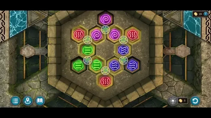Legendary Tales 5, chapter 3: Blue stone gate puzzle — puzzle diagram