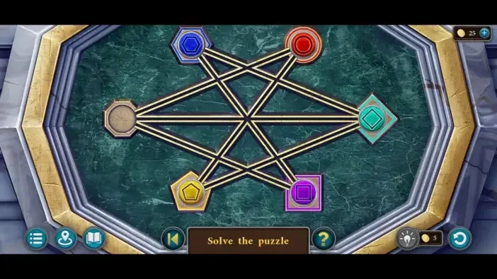 Legendary Tales 5, chapter 3: Cave chest lizard puzzle — puzzle diagram