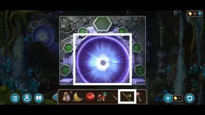 Legendary Tales 5, chapter 3: Fire Trial portal drawing — scene and mechanism