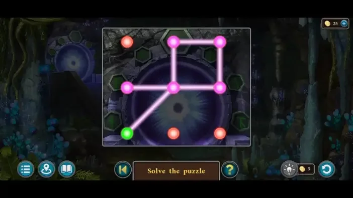Legendary Tales 5, chapter 3: Fire Trial portal drawing — puzzle diagram