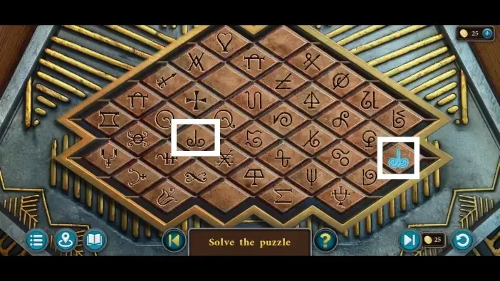 Legendary Tales 5, chapter 3: Supreme office symbol pairs — puzzle diagram