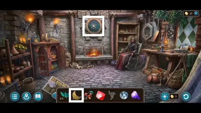Legendary Tales 5, chapter 3: Half-moon colour puzzle — scene and mechanism