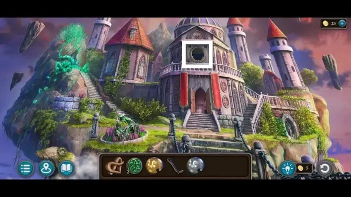 Legendary Tales 5, chapter 3: Window pattern wall puzzle — scene and mechanism