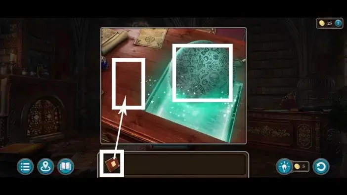 Legendary Tales 5, chapter 3: Message globe puzzle — scene and mechanism