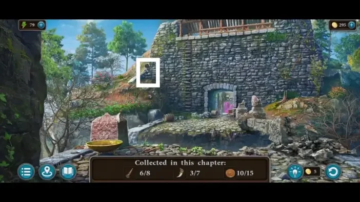 Legendary Tales 4, chapter 1: Morphing Object 11 — Broken bridge, Stones left of the ladder