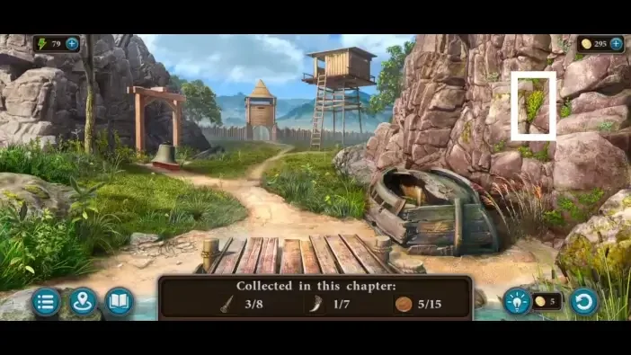 Legendary Tales 4, chapter 1: Morphing Object 6 — Across the river, Grass on the right cliff