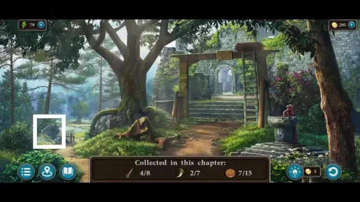 Legendary Tales 4, chapter 1: Morphing Object 8 — Fortress entrance, Rock on the left path