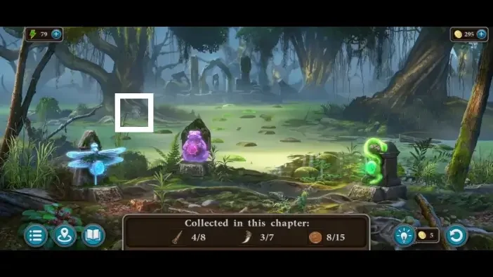 Legendary Tales 4, chapter 1: Morphing Object 9 — Swamp, Mushroom by the left tree