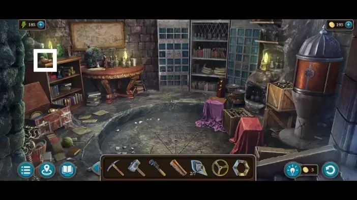 Legendary Tales 4, chapter 2: Bird 1 — Oracle’s storage room, Above the left bookshelves
