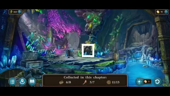 Legendary Tales 4, chapter 2: Morphing Object 27 — Crystal cave, Helmet on the ground
