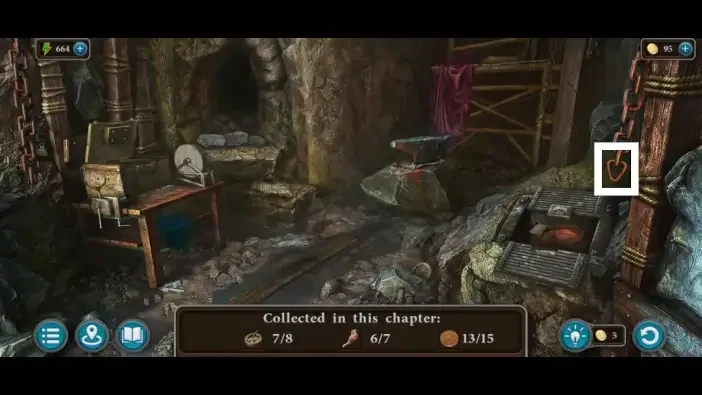 Legendary Tales 4, chapter 2: Morphing Object 29 — Cave workshop, Right-hand chain