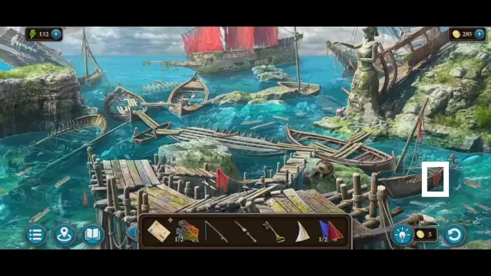 Legendary Tales 4, chapter 3: Flag 1 — Shipwrecks, Boat on the right