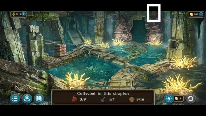 Legendary Tales 4, chapter 3: Flag 4 — Flooded temple, Gate to the statue area