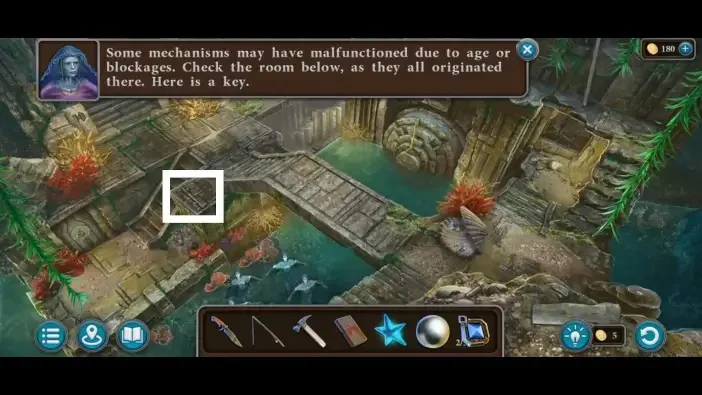 Legendary Tales 4, chapter 3: Morphing Object 32 — Sunken temple hallway, Above Vilas near the stairs