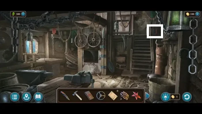 Legendary Tales 4, chapter 3: Morphing Object 33 — Town workshop, Magnet beside the staircase