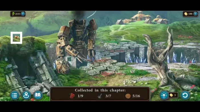 Legendary Tales 4, chapter 3: Morphing Object 36 — Defender’s area, Pinecone above the left stone door