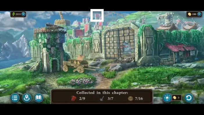 Legendary Tales 4, chapter 3: Morphing Object 38 — Outside the town walls, Distant roof at the top of the view