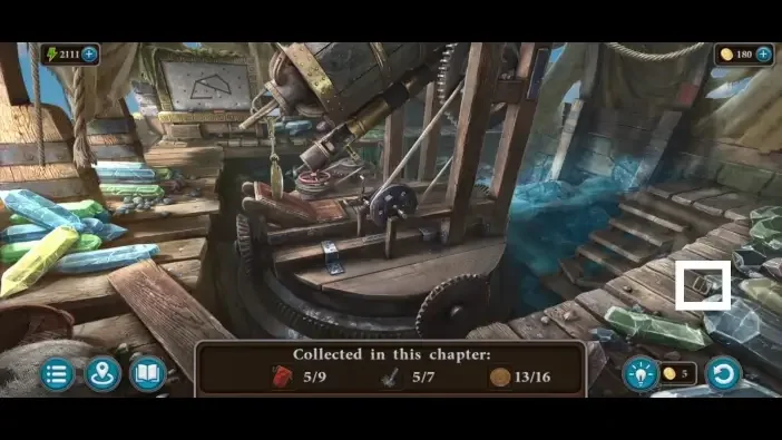 Legendary Tales 4, chapter 3: Morphing Object 44 — Observatory, Ground beside the right crystals